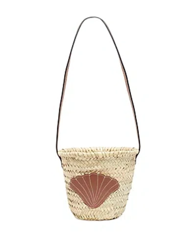 Poolside The Ibiza Mini Basket Straw Shoulder Bag In Brown