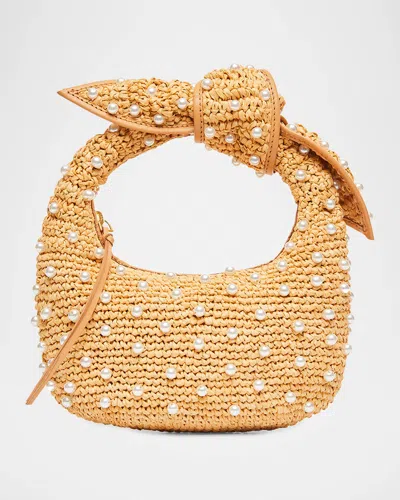 Poolside The Josie Knot Pearly Top-handle Bag In Natural