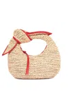 Poolside The Josie Knot Raffia Top-handle Bag In Neutral