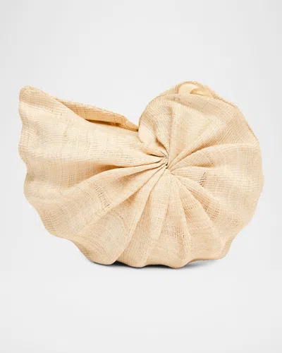 Poolside The Origami Nautilus Shell Clutch Bag In Natural