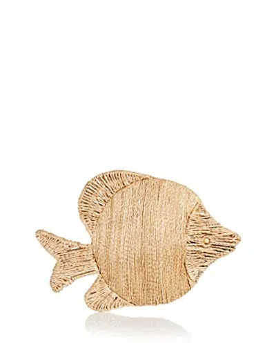 Poolside The Rhodes Rope Fish Clutch Bag In Natural