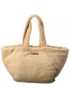 Poolside The Slouchy Teddy Tote & Clutch In Beige