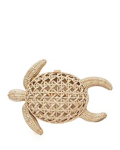 Poolside The Tortoise Tote Rattan Crossbody/clutch Bag In Natural