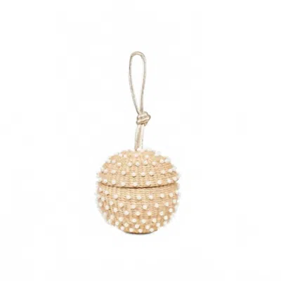 Poolside Women's Disco Ball Wristlet In Pearl In Sand