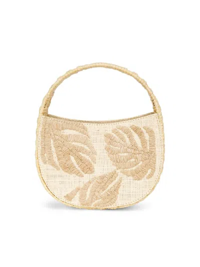 Poolside Women's Mini Arc Straw Top Handle Bag In Sand