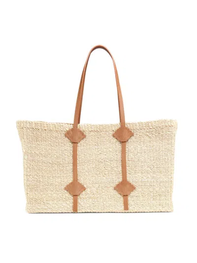 Poolside Women's St. Tropez Handwoven Straw Tote Bag In Brown