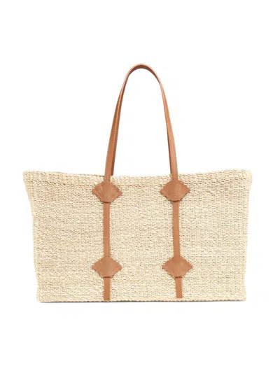 Poolside Women's St. Tropez Handwoven Straw Tote Bag In Natural