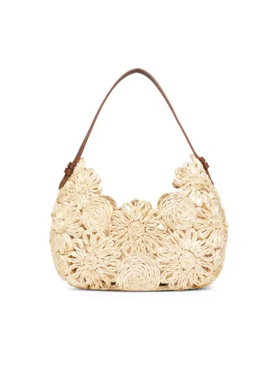 Poolside Women's The Daisy Woven Hobo Bag In Brown