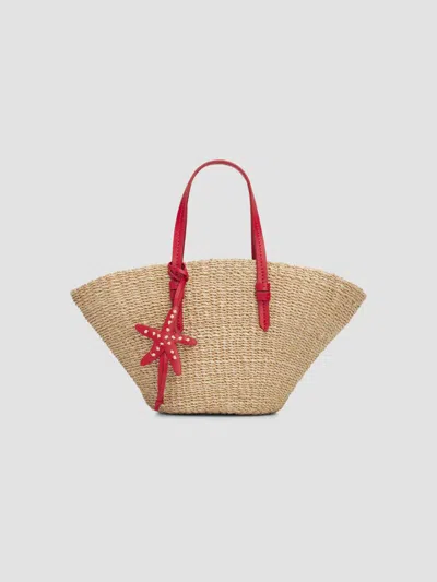 Poolside Women's The East West Mini Tote In Tomato