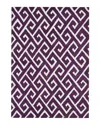Pop Accents Greek Hand-hooked Rug In Purple