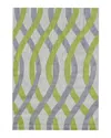 Pop Accents Tangled Hand-hooked Rug In Gray