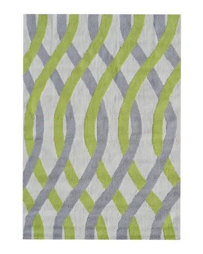 Pop Accents Tangled Hand-hooked Rug In Gray
