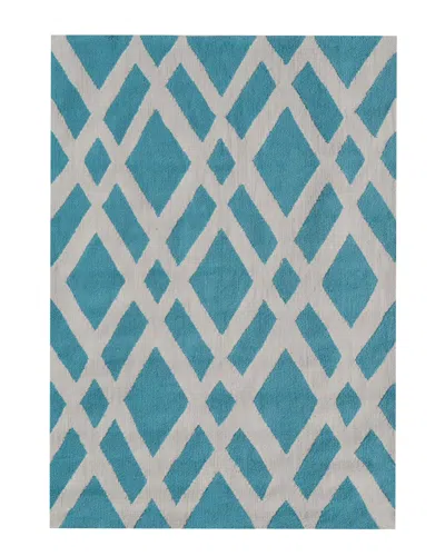 Pop Accents Terrena Hand-hooked Rug In Blue