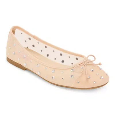 Pop Attraction Womens Cap Closed Toe Ballet Flats In Pink