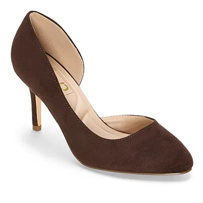 Pop Avienna Womens Pointed Closed Toe Stiletto Heel Pumps In Brown