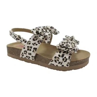 Pop Belana Little & Big Kid Girls Adjustable Strap Footbed Sandals In Brown