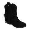 Pop Big Kid Girls Kid Lexxie Block Heel Cowboy Boots In Black