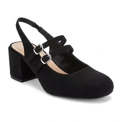 Pop Cormac Womens Round Closed Toe Mary Jane Shoes In Black