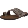 Pop Currency Womens Metallic Strappy Slide Sandals In Multi
