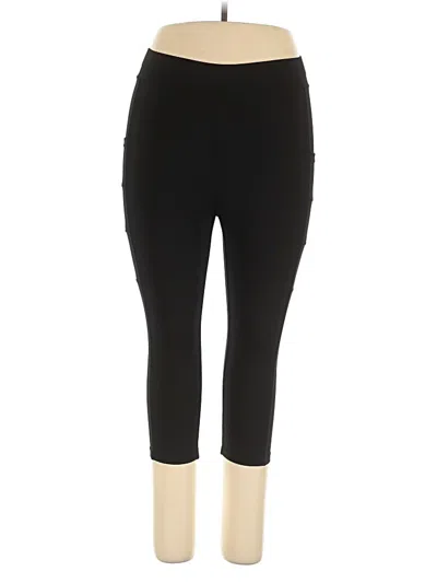 Pre-owned Pop Fit Active Pants In Black