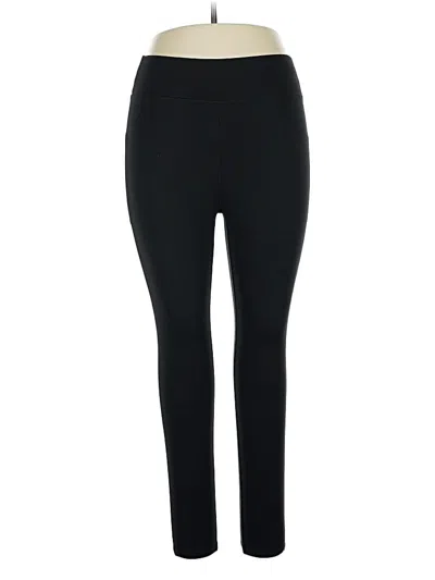 Pre-owned Pop Fit Active Pants In Black