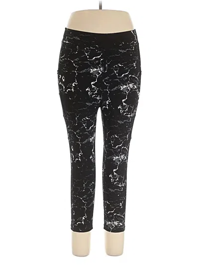 Pre-owned Pop Fit Active Pants In Black