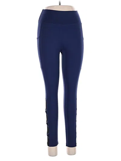 Pre-owned Pop Fit Active Pants In Blue