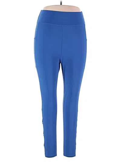 Pre-owned Pop Fit Active Pants In Blue