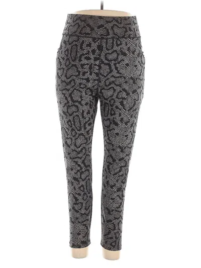 Pre-owned Pop Fit Active Pants In Gray