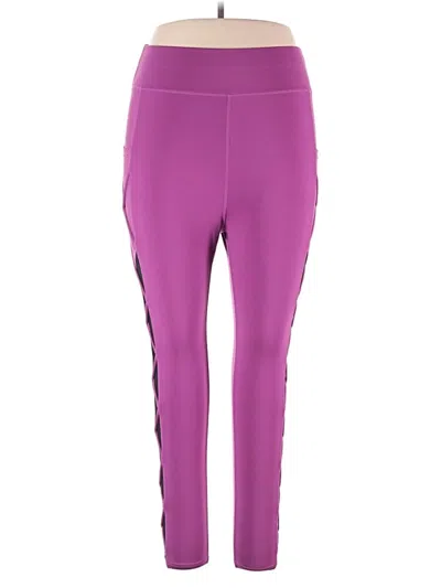 Pre-owned Pop Fit Active Pants In Purple