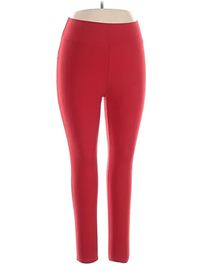 Pre-owned Pop Fit Active Pants In Red