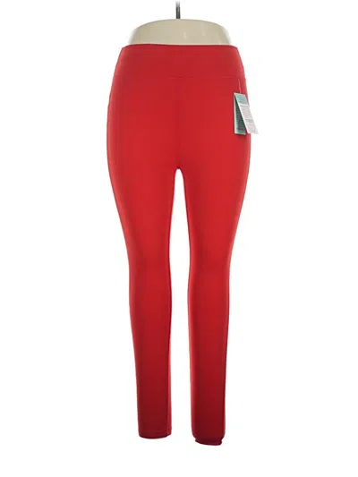 Pre-owned Pop Fit Active Pants In Red