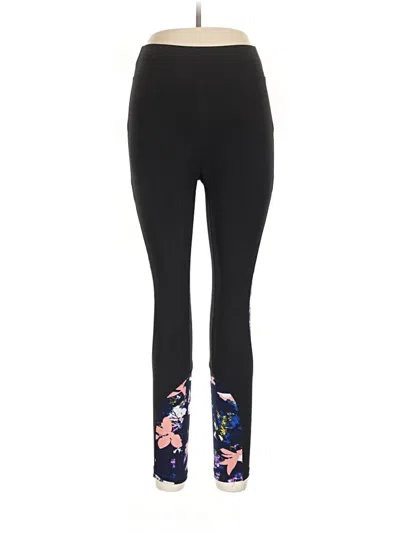 Pre-owned Pop Fit Yoga Pants In Black