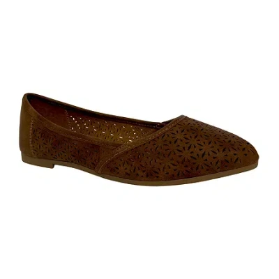 Pop Gerinina Womens Almond Closed Toe Ballet Flats In Brown