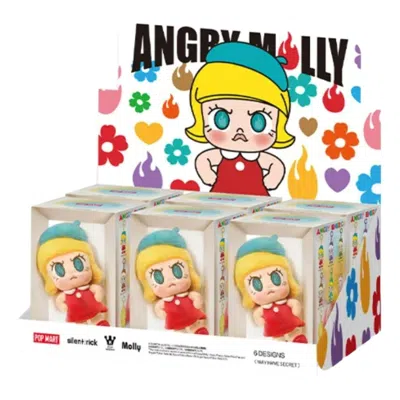 Pop Mart Angry Molly Angry Energy Series Plush Pedant Seal Case (6 Blind Boxes) In Purple