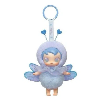Pop Mart Baby Molly Buggy Roam Series Vinyl Plush Pendant 'let's Bubble' Limited Edition In Blue