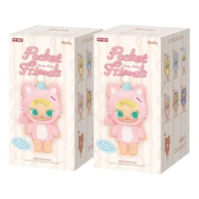Pop Mart Baby Molly Pocket Friends Vinyl Plush Pendant Sealed Case (2 Blind Boxes) In Multi