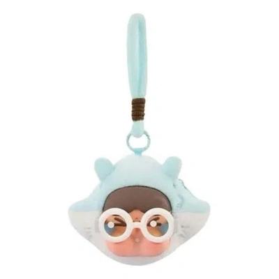 Pop Mart Crybaby Cry Me An Ocean Series Earphone Bag 'the Manta Ray' In Blue