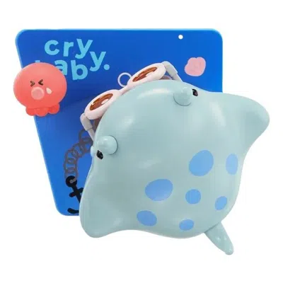 Pop Mart Crybaby Cry Me An Ocean Series Fridge Magnet 'the Manta Ray' In Gray