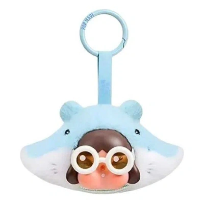 Pop Mart Crybaby Cry Me An Ocean Series Vinyl Plush Pendant 'the Manta Ray' In Blue