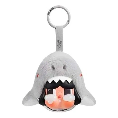 Pop Mart Crybaby Cry Me An Ocean Series Vinyl Plush Pendant 'the Shark' In Metallic