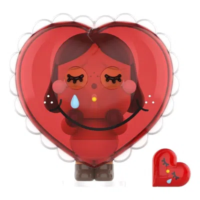 Pop Mart Crybaby Crying For Love Figures 'heart Broken' In Red