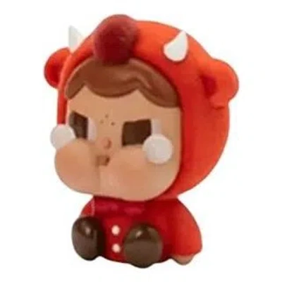 Pop Mart Crybaby Sad Zoo Doll Trendy Figures 'the Moody Bull' In Red