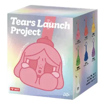 Pop Mart Crybaby Tears Launch Project Series Plush Pendant Sealed Case (1 Blind Box) In Gray
