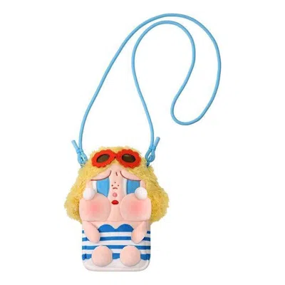 Pop Mart Crybaby Vacation Mode On Series Mini Crossbody Bag 'blue' In Brown