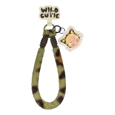 Pop Mart Crybaby Wild But Cutie Phone Charm 'camo Cutie' In Brown