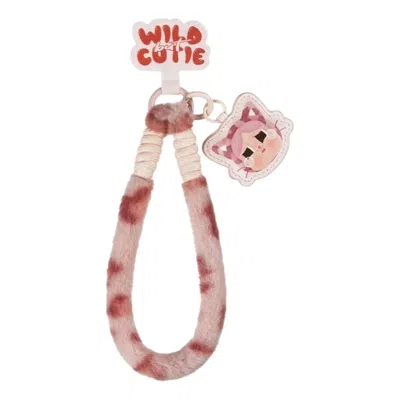 Pop Mart Crybaby Wild But Cutie Phone Charm 'pink Cutie' In Purple