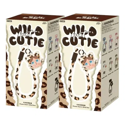 Pop Mart Kids'  Crybaby Wild But Cutie Phone Charm Sealed Case (2 Blind Boxes) In Neutral