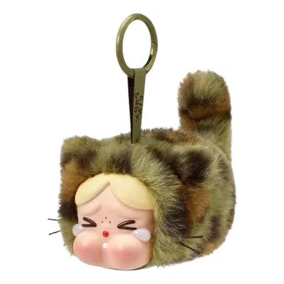 Pop Mart Crybaby Wild But Cutie Vinyl Plush Pendant 'camo Cutie' In Green