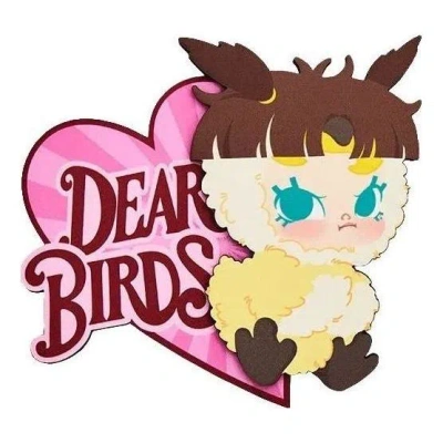 Pop Mart Dear Birds Series Fridge Magnet 'my Sweet Trouble' In Metallic